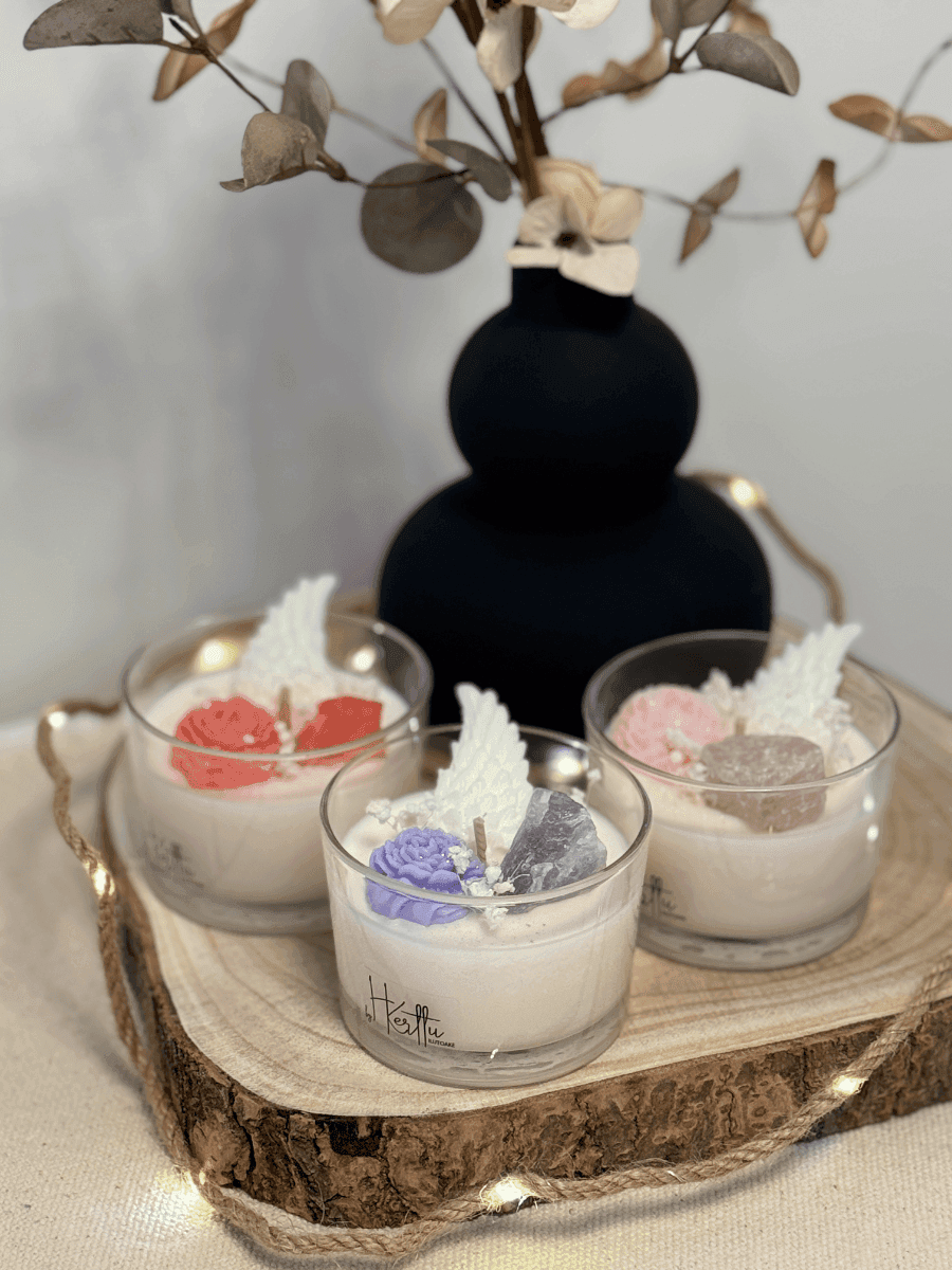 Gemstone crystal candle in glass Gemstone crystal candle in glass — Gemstone candle 300ml — image 1/4